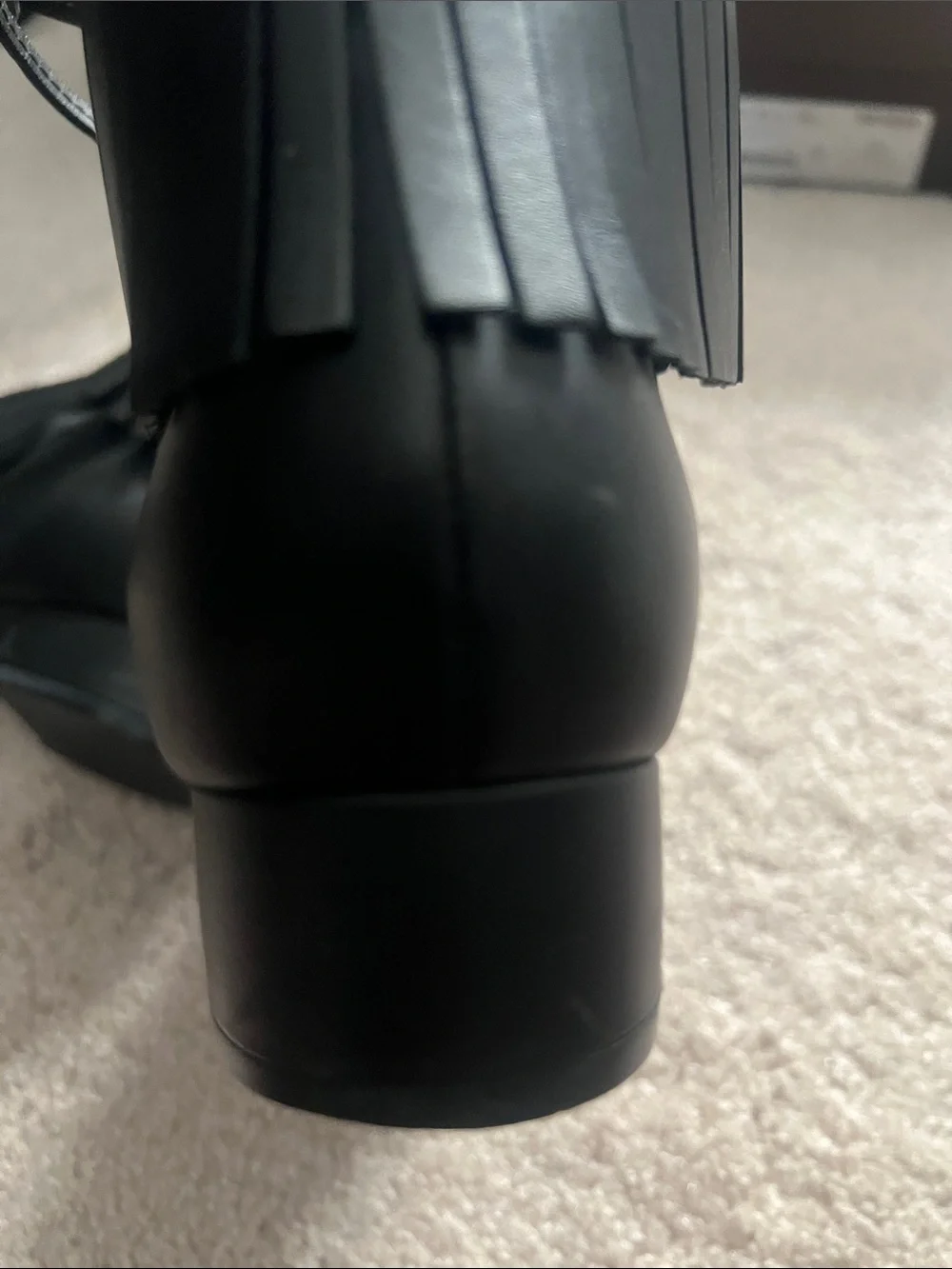 CHANEL Black Leather Heeled Ankle Boots with CC Embossing